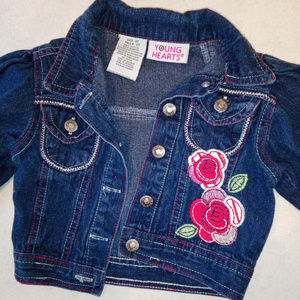 Young Hearts Jean Jacket Size 3T Girls